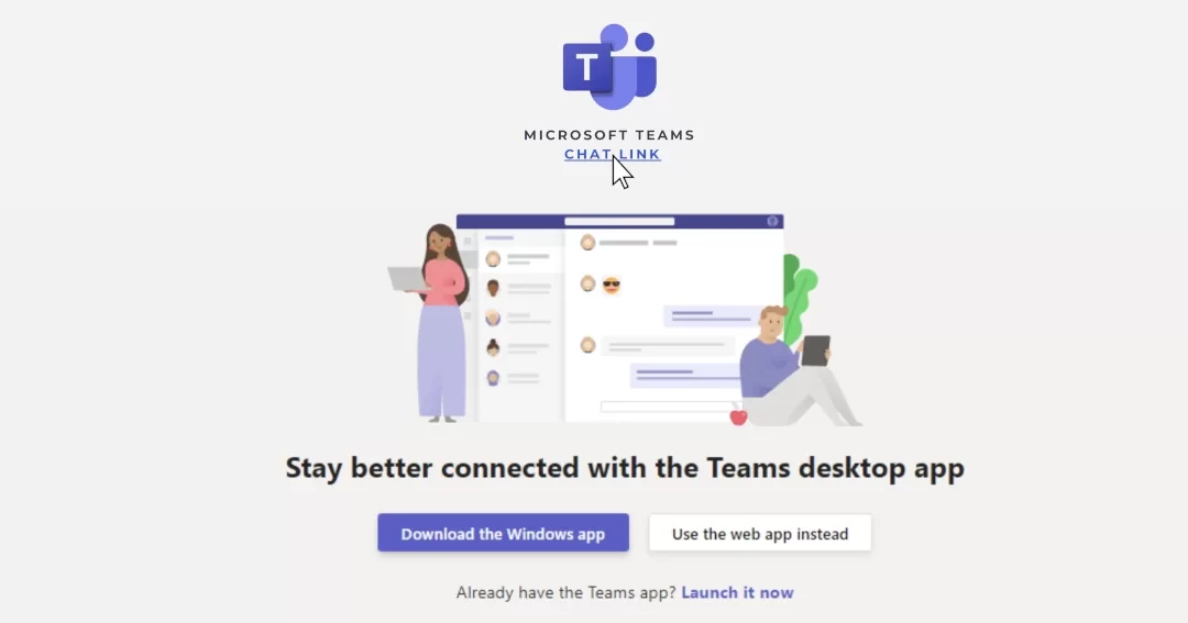 Teams chat link makes it easy for anyone to message you directly