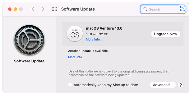 Updating Mac OS