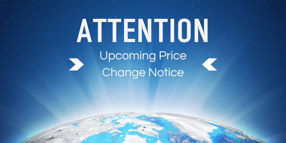 Attention: price change notice