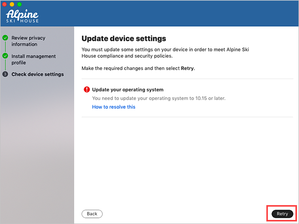 Update Device Settings on Mac